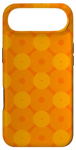 Tangerine Orange Connected Circles Polka Dot 60s Pattern X}zP[X iPhone Air p