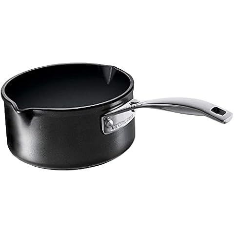 Le Creuset Aluminium-Antihaft Milchtopf, Ø 16 cm, Für alle Herdarten inkl. Induktion geeignet, Anthrazit/Silber, 51109160010002 Cover