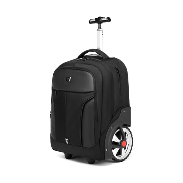 Rolling ,Waterproof Backpack with Wheels for Business, College Student and Travel Commuter, Carry on Backpack with Laptop Compartment, Fit 17 Inch Laptop, Wheeled Backpack for Adults
