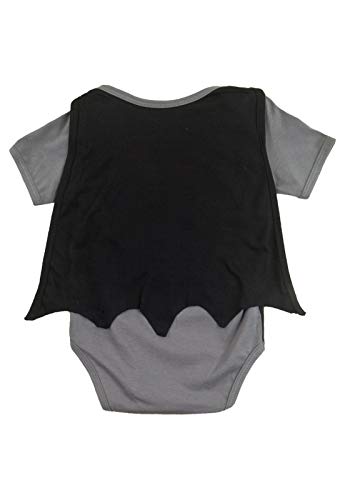 Fantasia Body Verão Batman Bebê Infantil Sulamericana Fantasias Cinza/Preto P-3 Meses