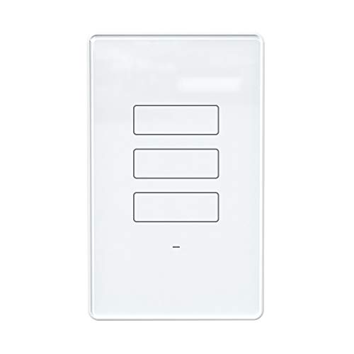 Interruptor Inteligente WiFi AGL, 03 teclas Touch, Branco, Bivolt - Compatível com Alexa