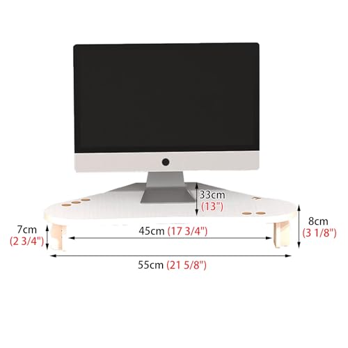 Support d'écran de moniteur triangulaire en bois au design épuré et durable - 7