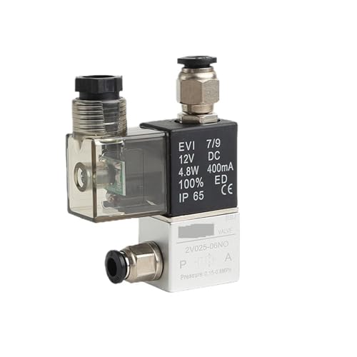 Vanne magnétique à air 2V025-06A normalement ouvert DC 24V raccord 8mm