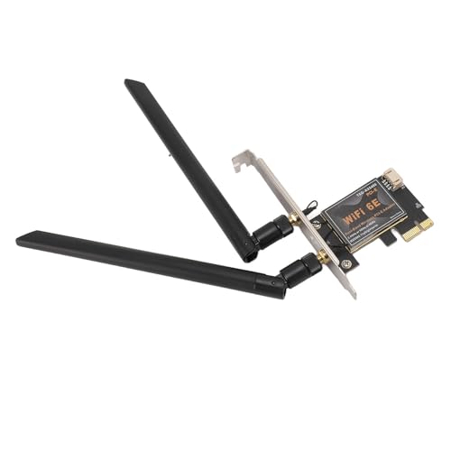 PCIe WiFi Card, tarjeta inalámbrica WiFi 6E 6000Mbps con Bluetooth 5.2, antenas dobles de PCB 8dB, amplio alcance para juegos y streaming en Windows 10, 11 y OpenWrt (sin base de antena) miniatura 5