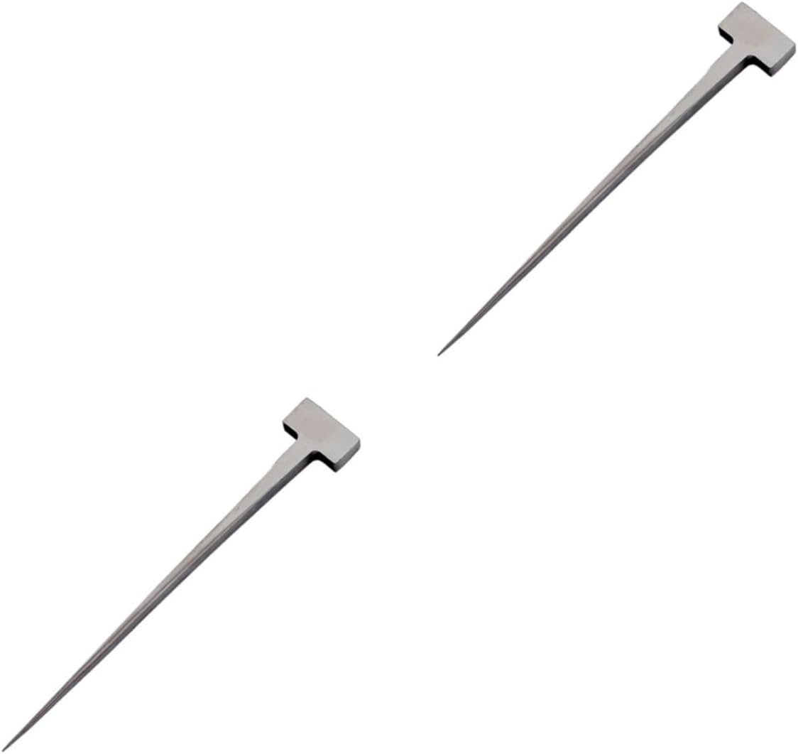 Sosoport 2pcs Stainless Steel T-Shaped EEL Spike Nail for Kitchen and Restaurant Use Ergonomic Fish Killing Tool Stainless Steel Construction Safe and Convenient