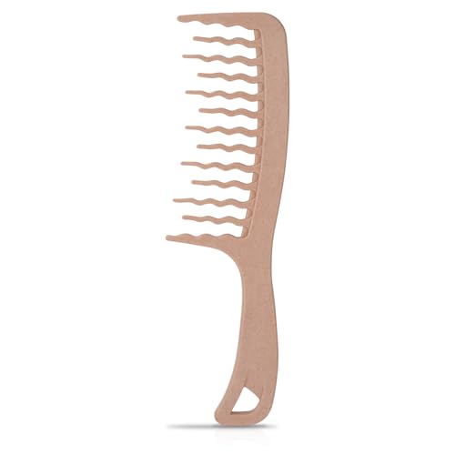AUYAO Grobzinkenkamm Entwirrkamm Kamm mit Groben Zinken Pflegekamm Lockenkamm Breite Kamm Zahnkämme Breiter Zahnkamm Wide Tooth Comb Grobzinkenkamm für Verknotete/Lockiges/Krauses/Nasse/Feines Haare-B