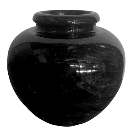 Vase en marbre noir design porte-fleurs moderne et petit centre de table chic