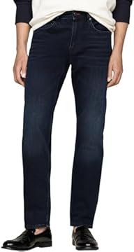Tommy Hilfiger Uomo Jeans Regular Fit Straight Leg, Blu (Teton Indigo), 29W/34L