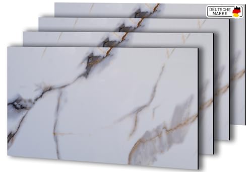 AS Country Stone Wandpaneele in Marmoroptik | 60x120 cm | 4 Stück | PVC Wandverkleidung aus Kunststoffplatten für...