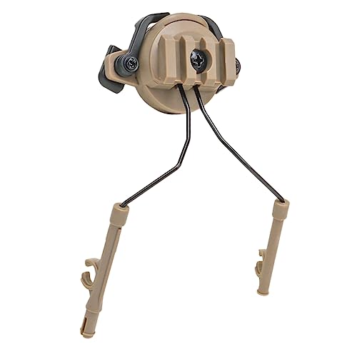 POPETPOP Rotary Helmet Adapter Set for Headphones Compatible with Guide Rails Mud Color Outdoor Accessories for and Shooting Sports
