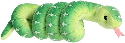 Aurora® Playful Snake Wrist Wranglers™ Emerald Tree Boa Stuffed Animal - Vibrant Colors for an Eye-Catching Design - Perfect for Kids, Adults, and Any Reptile Enthusiasts