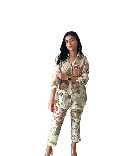 Image of Yashika Women Kurta Set With Floral Print and Cotton Blend Fabric With Pant