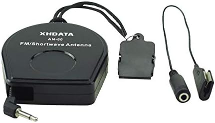 XHDATA AN-80 FM SW Radio Antenna TECSUN AN03 and AN05 Combination Version for XHDATA TECSUN Yamaha JVC Pioneer Onkyo Sony Audio Radio Black