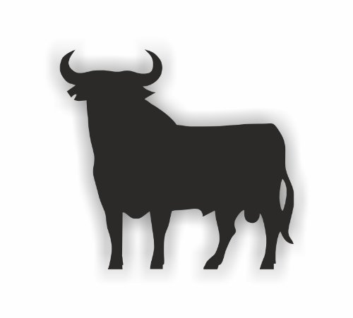 Sea View Stickers Bull Sticker - Black
