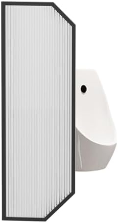 Urinal Partition Bathroom Privacy Divider Wall Mounted Toilet Screen for Hotels & Schools Men‘s Restroom Privacy Shield (Black 40x80cm/15.7x31.5in)