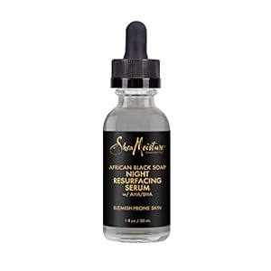 Sheamoisture Overnight Resurfacing Serum for Blemish Prone Skin African Black Soap With Shea Butter 1 oz
