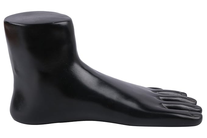 morel BLACK MANNEQUIN RIGHT AND LEFT FOOT DISPLAY ANKLE MOLD FOR SHOES JEWELRY DISPLAY STAND SET 1, (8 INCH,BLACK)