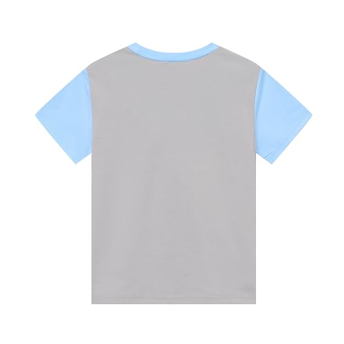 Image of Ayzozuy Boy Clothes Colorblock Top + Drawstring Waist Shorts 2 Pieces Kid Summer Outfits Set