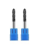 3/16in Solid Carbide Drill Mills, 2Pcs Drill Bit with AlTiN Coated and 4 Flute, 90° Included Angle Bits Tool for Medium Hardness Steel, Brass, Iron