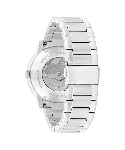 Image of Tommy Hilfiger Men's Automatic Stainless Steel Watch with Skeletal Dial