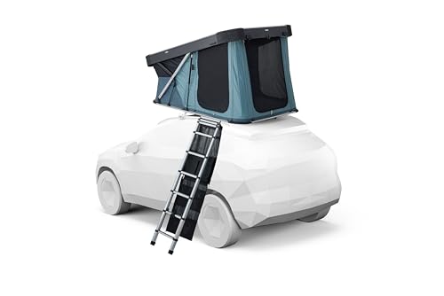 Thule Widesky 2-Person Hardshell Rooftop Tent, Plush Quilted Mattress, Easy Open and Close, Interior LED Lights