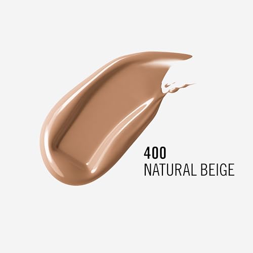 Rimmel London Lasting Finish jusqu'à 35h, 400 Natural Beige, fond de teint, longue tenue, hydratant, formule vegan, couvrance totale, 30 ml