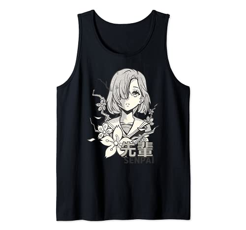 Anime Girl Senpai Japanese Anime Manga Otaku Gifts Men Camiseta sin Mangas