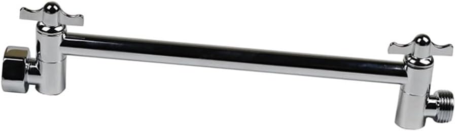 11 Inch Adjustable Brass Shower Arm Shower Head Connection Elbow Hardware With Tooth Extension Rod