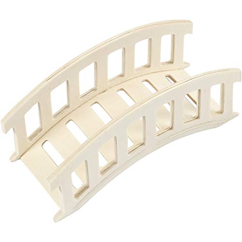 greedeko Brücke zum basteln 15x6x7 Holz selbstgestalten DIY Deko Mini Miniatur Garten Gelände
