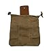 Bolsa Bushcraft de Lona con Funda de Cuero y Bolsa de Herramientas Plegable para Trabajo Pesado con Hebilla (Brown)