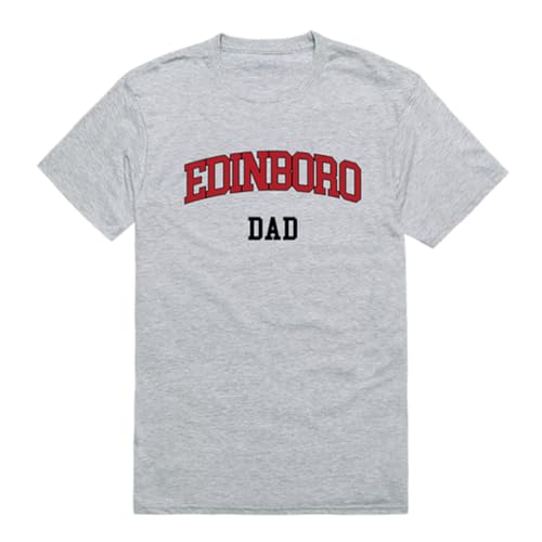 W Republic Edinboro University Fighting Scots Dad Tee T-Shirt - Heather Grey, Large