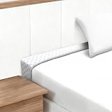 Headboard Bed Gap Filler, High Density Foam Mattress Extender Pillow, Removable, White, 78"x4"x8"