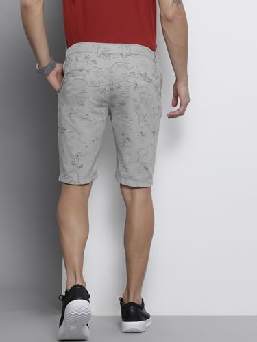 Image of The Indian Garage Co Men Slim Fit Printed Mid-Rise Shorts