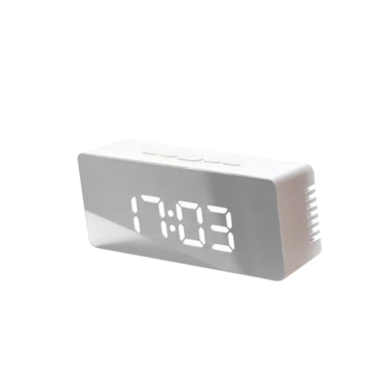 ABOOFAN Lot De 2 Réveils Numériques À LED avec Grand Écran Et Miroir avec Température Et Charge pour La Maison