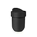 Umbra Touch Waste Can, Small Trash Can with Lid, Swing Lid Basket, Garbage for Washroom/Bathroom, Black