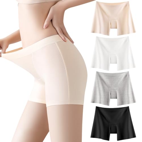 Shorty femme sous jupe robe anti frottement : pack de 4 caleçons de sport