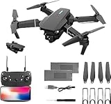 Generic E88 Pro Drone with 4K Camera, WiFi FPV 1080P HD Dual Foldable RC Quadcopter Altitude Hold, Headless Mode, Visual Positioning, Auto Return Mobile App Control, Black, 7.83 x 7.17 x 2.87 inches
