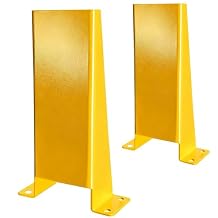 Pallet Rack Post Protectors 16" Height Steel Pallet Rack Guard, Safety Yellow Racking Protectors 2 Packs