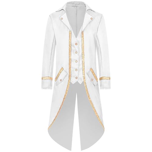 Chaqueta de esmoquin steampunk medieval para hombre y cosplay gótico de carnaval 4