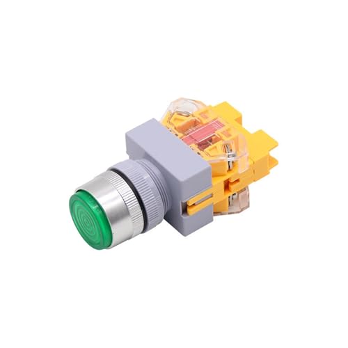 Interrupteur bouton plat 22mm LAY37-11DNZS vert