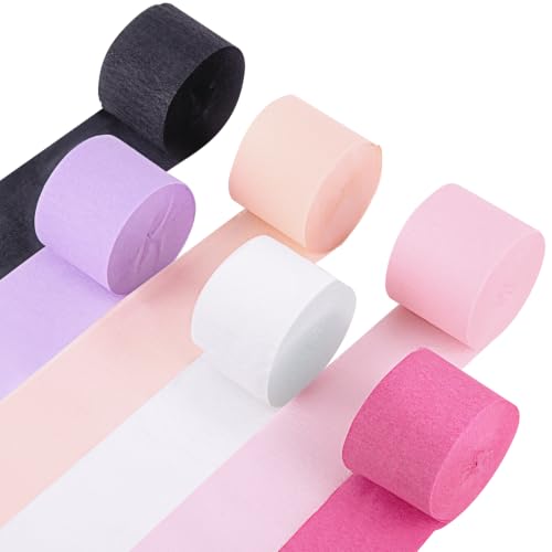 Image of Pastel Halloween Crepe Paper Party Streamers for Pink Halloween Decor
