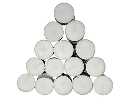 Image of Paraffin Wax Candles (Set of 50, Burn Time: 2 Hours) with Cotton King Size Pillow Perfect for Decoration of Diwali, Christmas, Dinner, Wedding Parties, Church, Spa, Restaurant