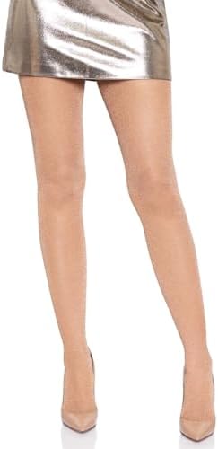 Leg Avenue Women's stretchy High Waist Lurex Shimmer Tights With Metaillic Fiber Shine