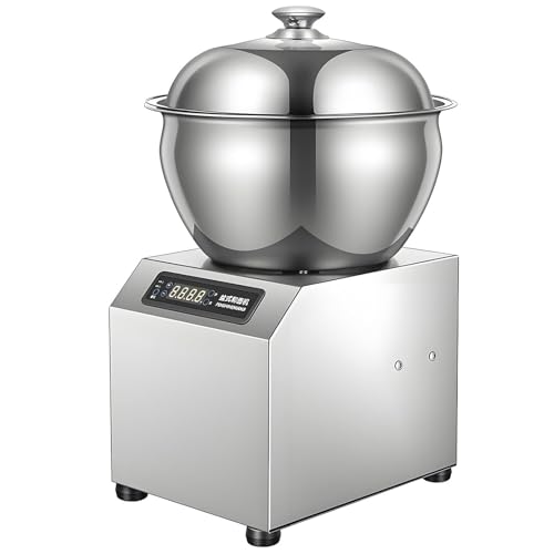 Mezclador de masa, capacidad de 5 kg, amasadora comercial de doble rotación con temporizador y control táctil para hornear, pizza, pan y pastelería