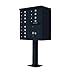 Qualarc, Inc. 1570 12 Door Cluster Box Unit (CBU) in Black Color for Tall pedestal Stucco Columns CBU-12-BL