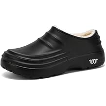 Chef Shoes for Women Slip Resistant Winter Warm Fur Lined Nursing Shoes Waterproof Work Shoe Comfortable Lightweight Kitchen Clogs
