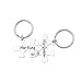HIUYOO Trousseau Fille Puzzle Her King His Queen Porte-Clés en Acier Inoxydable Argent