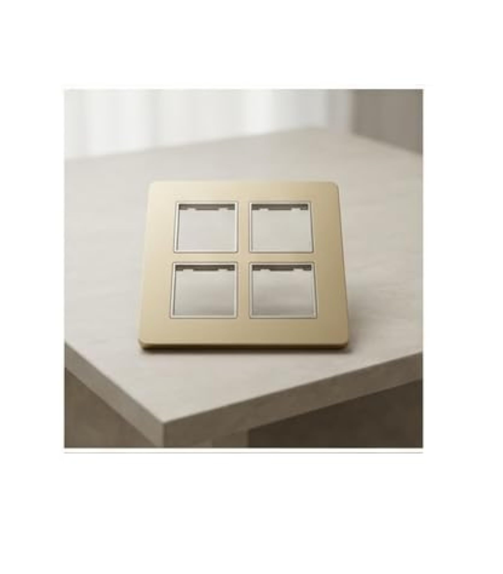 Pack of 2 8 Module Square Glass Wall Plate