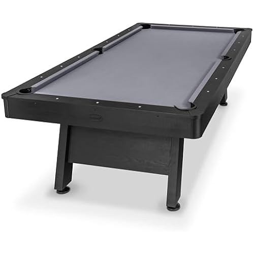 GoSports 7 and 8 ft Pool Tables with Wood Finish - Gray, Black, or Green Felt - Accessories Not Included