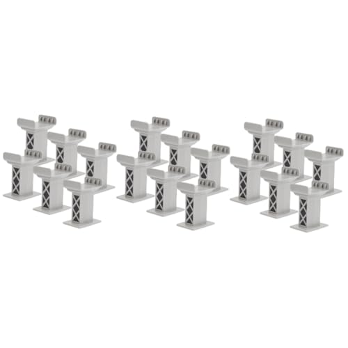 ORFOFE 3sets Train Bridge Pier Toys Kids Train Track Supports Wooden Track Accessories Set 6pcs*3